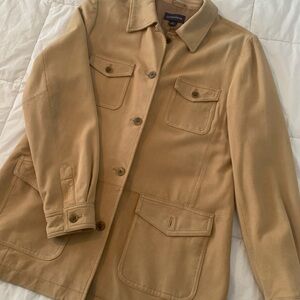 Lands' End Tan Leather Jacket